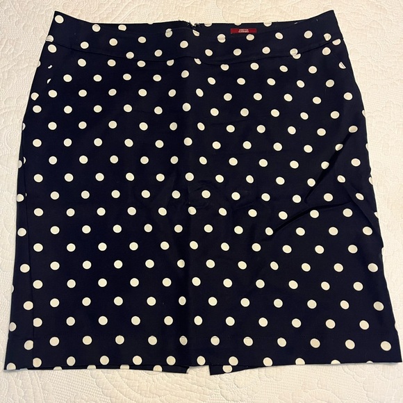 Merona Navy and White Polka Dot Mini Skirt - Picture 1 of 5
